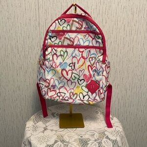 Colorful Heart Pattern Backpack Causal Travel Daypack College Backpack